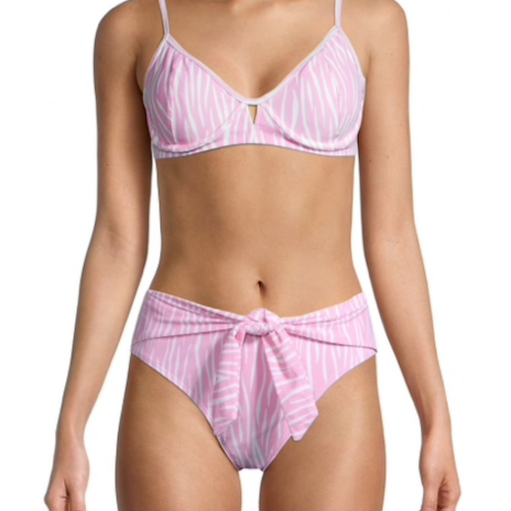 BCBGeneration Seeing Stripes Zebra Print Underwire Bikini Set XL - $132